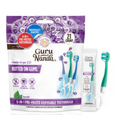 6-in-1 Ready to Go Butter on Gums Pre-Pasted Toothbrushes 2.0 – 21 Count