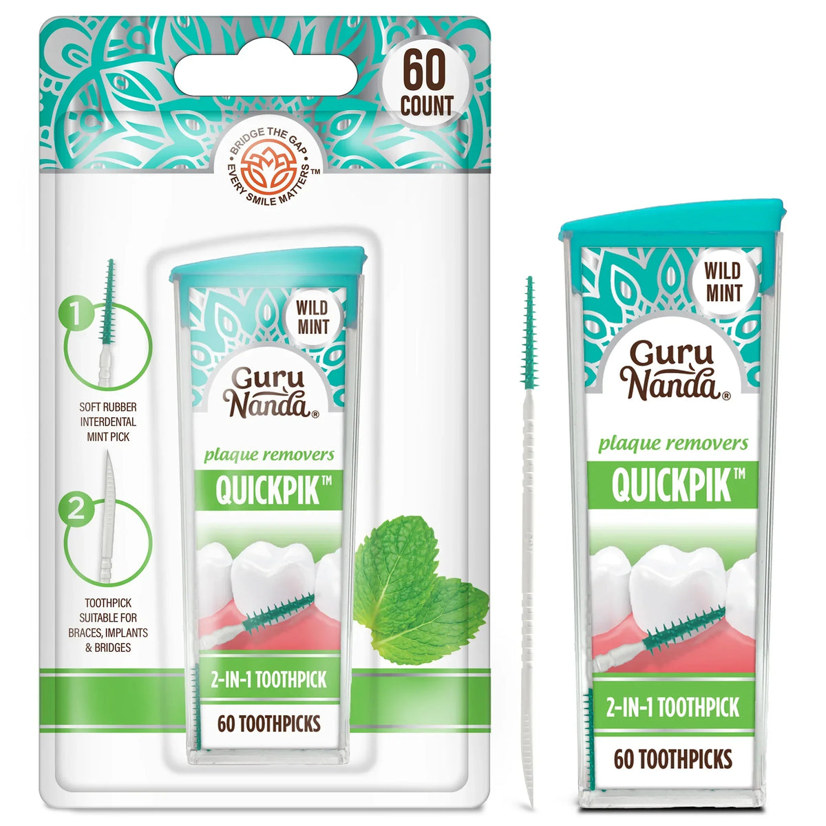 2-in-1 QuickPik Toothpick – 60 Count