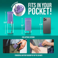 Compact Dental Water Flosser (180 ml) - Lavender